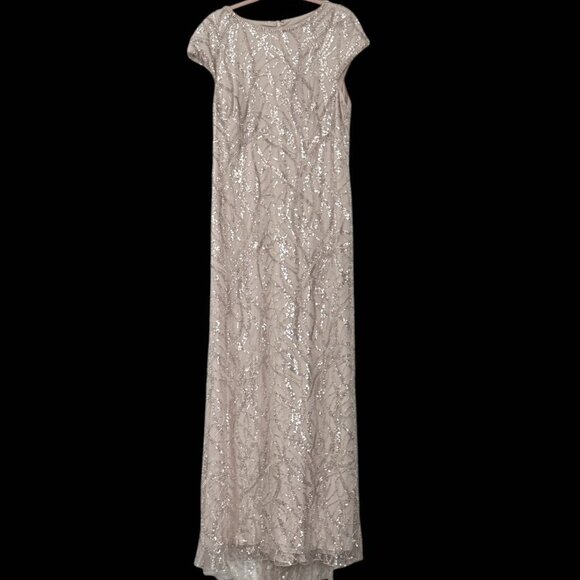 Tadashi Shoji Pink Beaded Evening Gown / Special Occasion / NWOT / Size 14